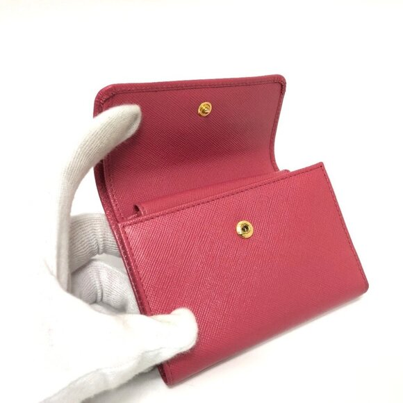 PRADA 1MH840 logo ribbon Wallet Compact Wallet Trifold wallet - Picture 8 of 14